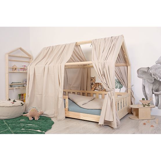 Baldachýn na domečkovou postel Tea - béžová   