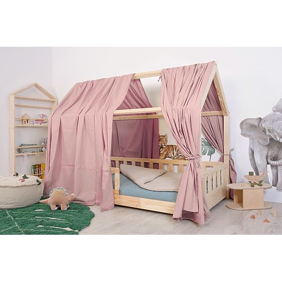 Baldachýn na domečkovou postel Tea - starorůžová
