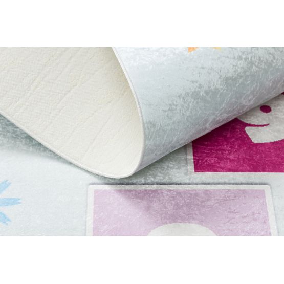 BAMBINO 1075 mycí kobereček poskok, čísla pro děti protiskluz - zelená