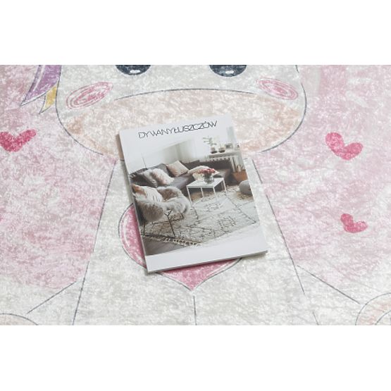 BAMBINO 1128 mycí kobereček Jednorožec pro děti protiskluz - krém