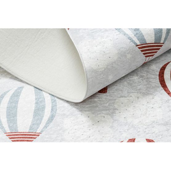 BAMBINO 1349 mycí kobereček Balónky, mraky pro děti protiskluz - šedá