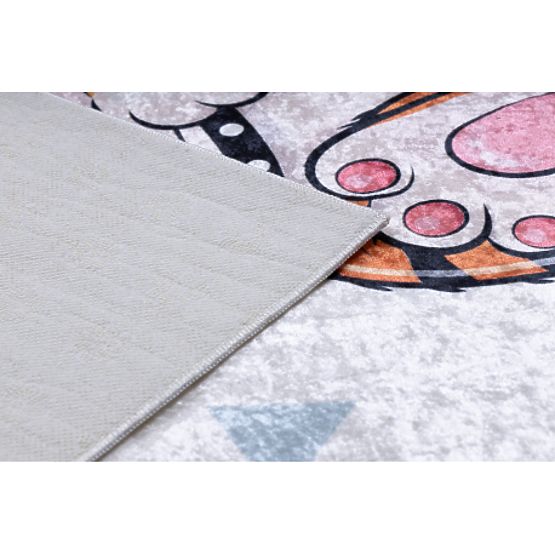 BAMBINO 1960 mycí kobereček Tygr, Indián pro děti protiskluz - bílý