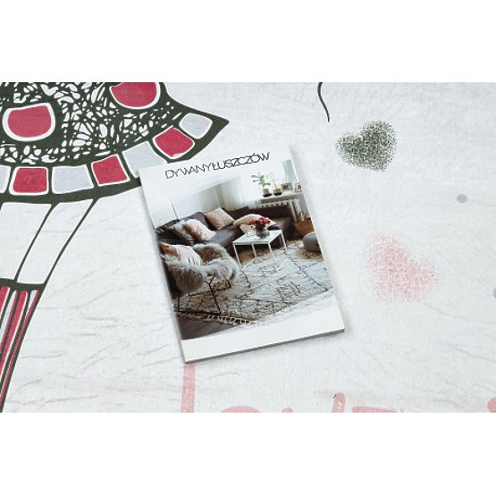 BAMBINO 2644 mycí kobereček Holčička, jednorožec pro děti protiskluz - bílá / růžový