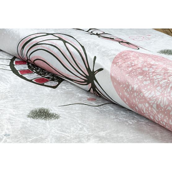 BAMBINO 2644 mycí kobereček Holčička, jednorožec pro děti protiskluz - bílá / růžový