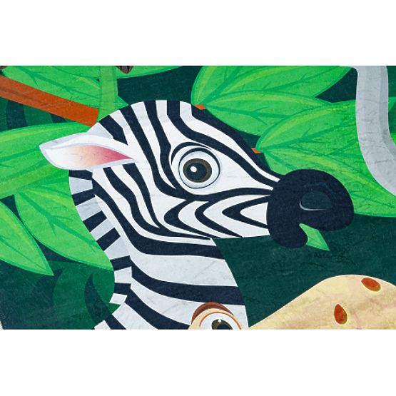 BAMBINO 2705 mycí kobereček Zvířata, Afrika pro děti protiskluz - zelená / hnědá