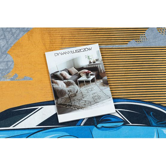 BAMBINO 41730 mycí kobereček Auto, závod pro děti protiskluz - šedá / modrá