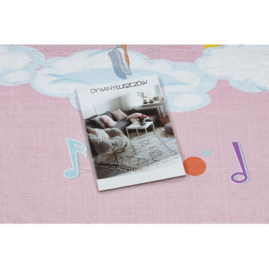 BAMBINO 41870 mycí kobereček Balerína, duha pro děti protiskluz - růžový