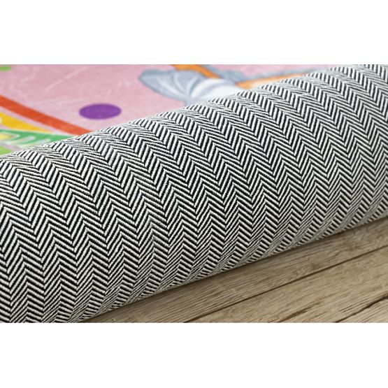 BAMBINO 41870 mycí kobereček Balerína, duha pro děti protiskluz - růžový