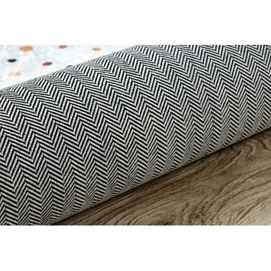 BAMBINO 47890 mycí kobereček Tečky pro děti protiskluz - bílá / hnědá