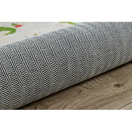 BAMBINO 50230 mycí kobereček Zoologická zahrada, ulice pro děti protiskluz - béžový / zelená