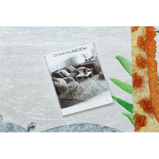 BAMBINO 54090 mycí kobereček Zvířata, Afrika pro děti protiskluz - bílá / zelená