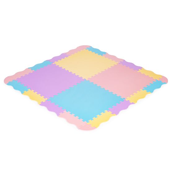 Barevná pěnová podložka pro děti s ohrádkou 141,5x141,5 cm 24 ks IPLAY