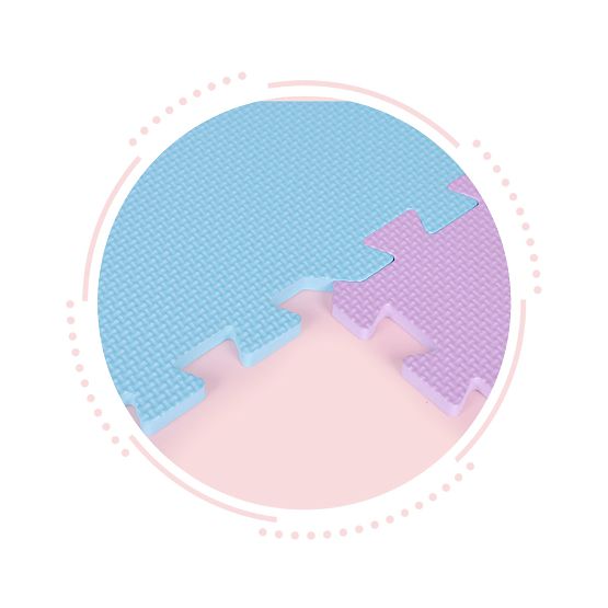 Barevná pěnová podložka pro děti s ohrádkou 141,5x141,5 cm 24 ks IPLAY