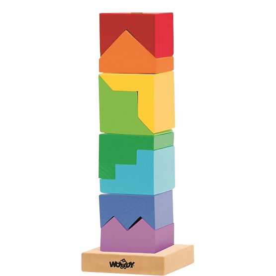 Barevná věž na skládání na tyčce