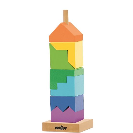 Barevná věž na skládání na tyčce