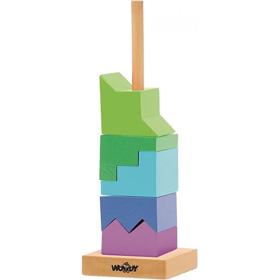 Barevná věž na skládání na tyčce