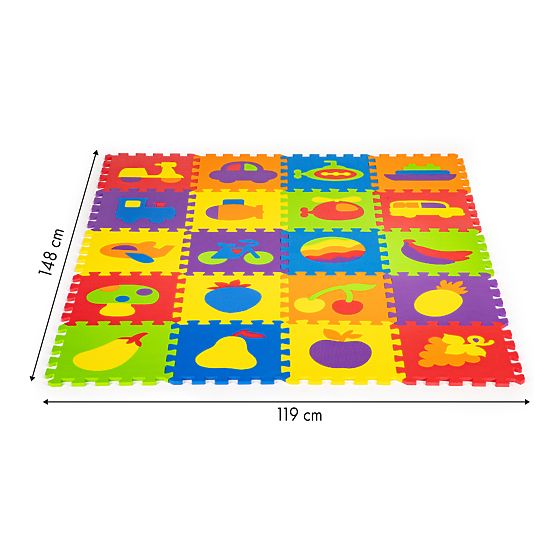 Barevná vzdělávací podložka - pěnové puzzle
