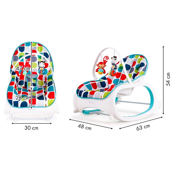 Barevné dětské houpací lehátko Oscar