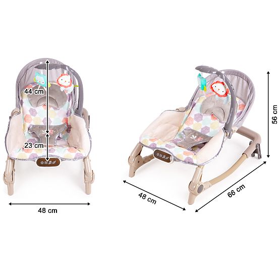 Barevné dětské houpací lehátko Ralph