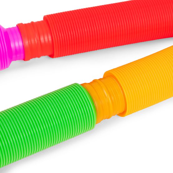 Barevné smyslové trubky pop tube pro děti antistresové trubky k propojení 60 kusů