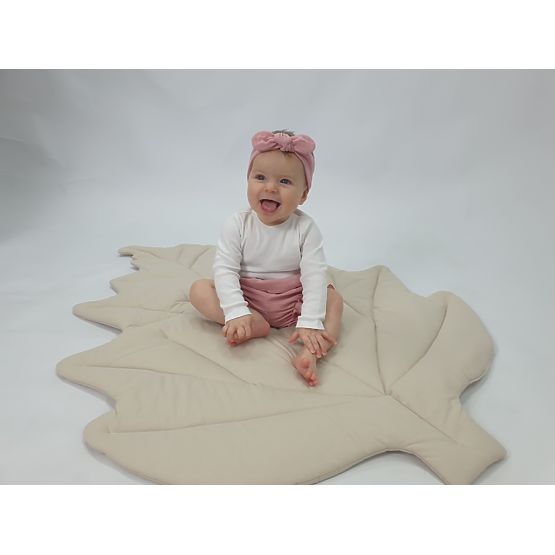 Bavlněná hrací podložka List - béžová