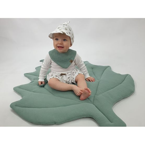 Bavlněná hrací podložka List - starorůžová