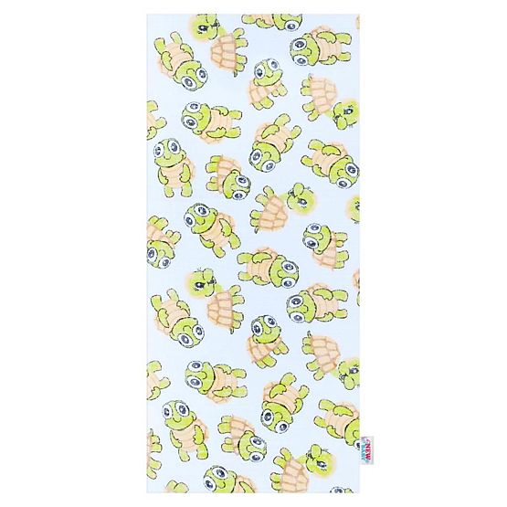 Bavlněná plena s potiskem New Baby bílá želvou