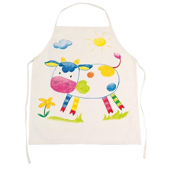 Bavlněná zástěra - malování na textil
