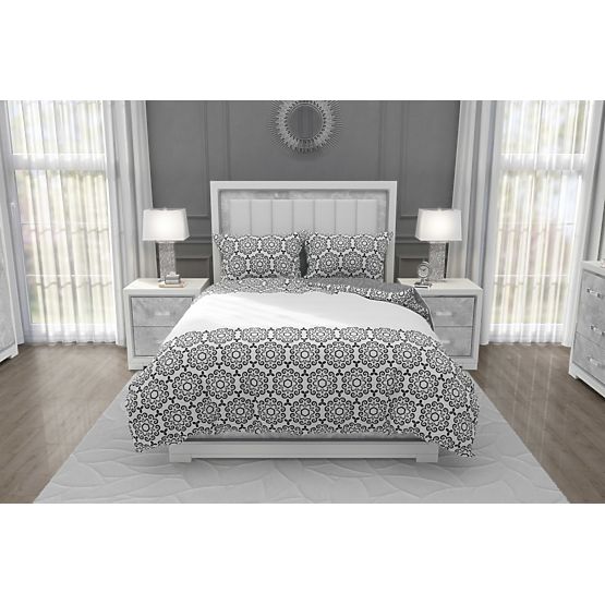 Bavlněné povlečení Glamour květy 140x200cm + 70x90cm