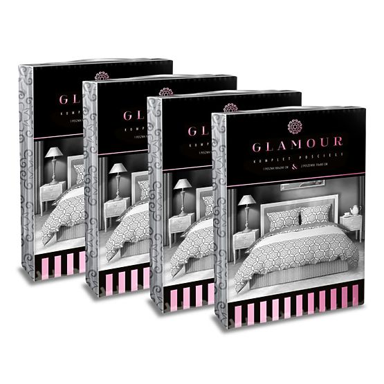 Bavlněné povlečení Glamour květy 140x200cm + 70x90cm