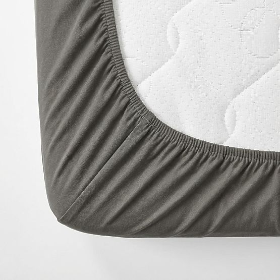 Bavlněné prostěradlo 180x80 cm - tmavě šedé