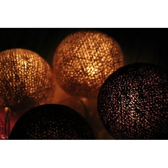 Bavlněné svítící kuličky fialové