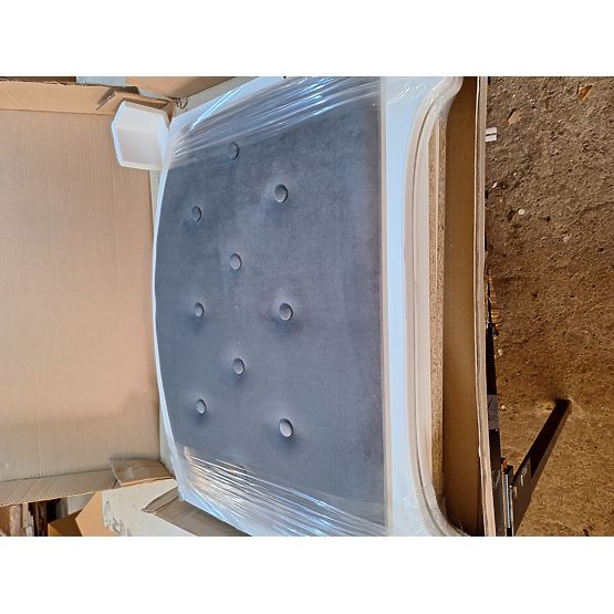 Bazar - Čalouněná postel Luna se zábranou- světle šedá