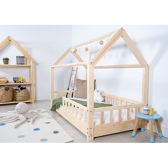 Bazar - Dětská postel domeček se zábranou Tea - přírodní