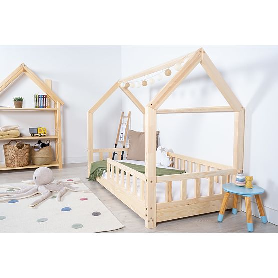Bazar - Dětská postel domeček se zábranou Tea - přírodní