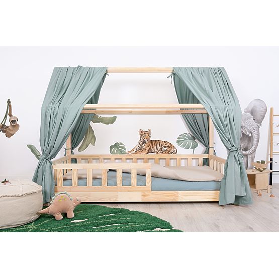 Bazar - Dětská postel domeček se zábranou Tea - přírodní