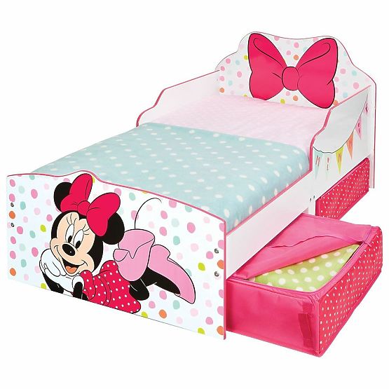 Bazar - Dětská postel Minnie Mouse s úložným prostorem