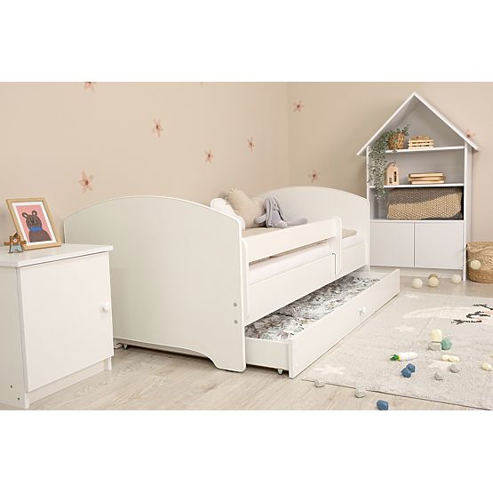Bazar - Dětská postel Ourbaby se zábranou - bílá