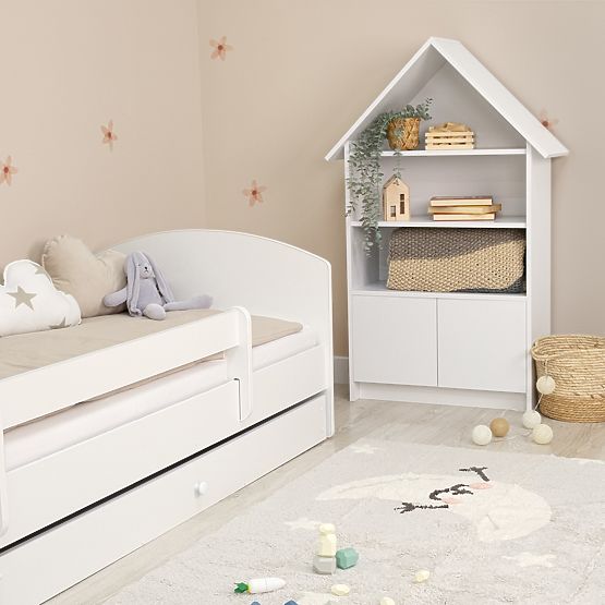Bazar - Dětská postel Ourbaby se zábranou - bílá