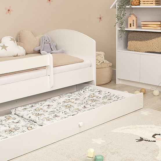 Bazar - Dětská postel Ourbaby se zábranou - bílá
