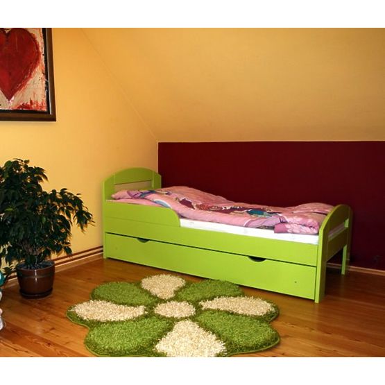 BAZAR Dětská postel s úložným prostorem Timi - zelená - rozměr na matraci 180x80cm