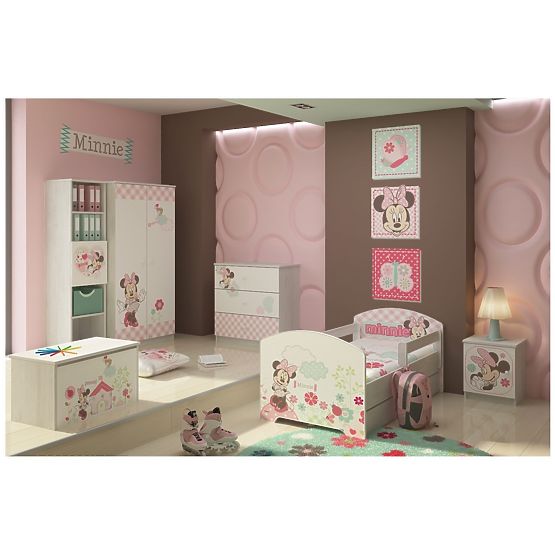 Bazar - Dětská postel se zábranou - Minnie Mouse - dekor norská borovice
