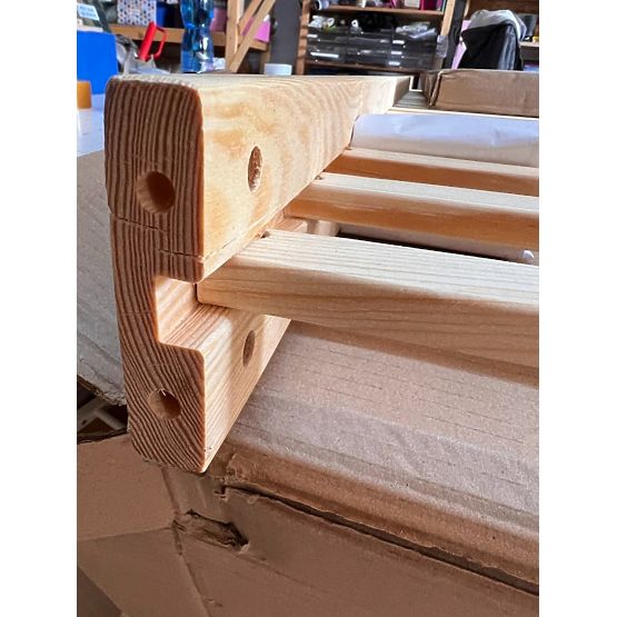 BAZAR - Dětská postel se zábranou TEDDY - přírodní bez úložného prostoru160x70cm