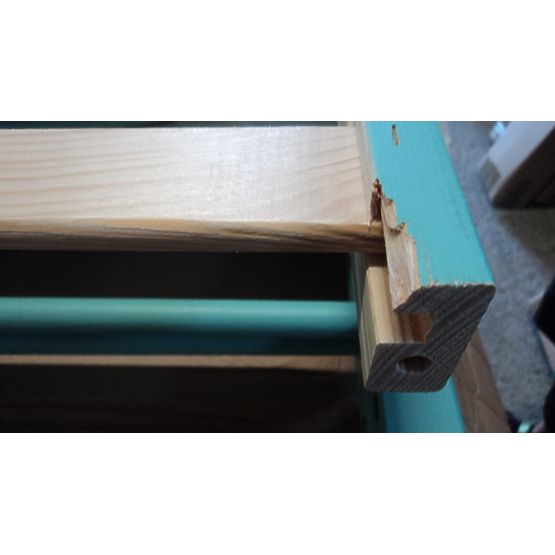 BAZAR Dětská postýlka Alek mátová bez úložného prostoru