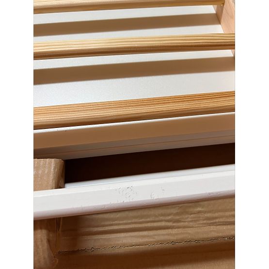 BAZAR - Dětská postýlka Cosmo - bílá, bez úložného prostoru 120x60 cm