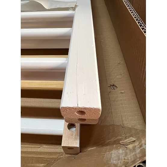 BAZAR - Dětská postýlka Cosmo - bílá, bez úložného prostoru 120x60 cm