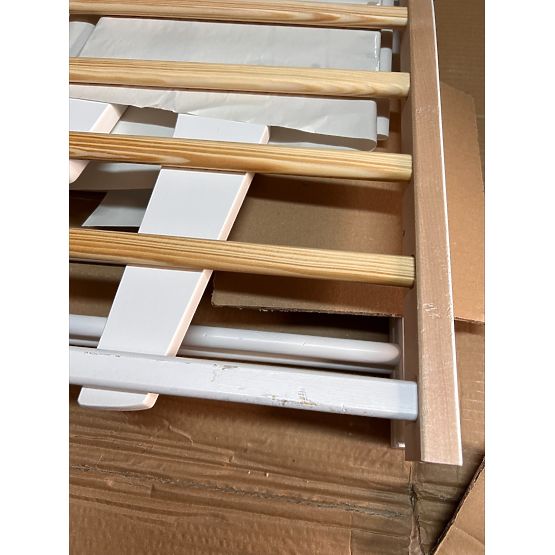 BAZAR - Dětská postýlka Cosmo - bílá, bez úložného prostoru 120x60 cm