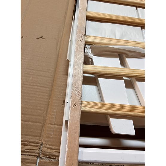 BAZAR - Dětská postýlka Cosmo - bílá, bez úložného prostoru 120x60 cm