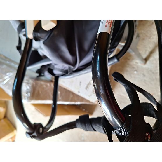 Bazar - Dětské sáňky s opěradlem a fusakem - tmavě šedá / melanž