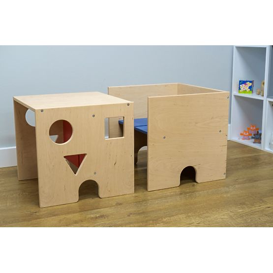Bazar - Dětský stůl s židličkou Cube - přírodní